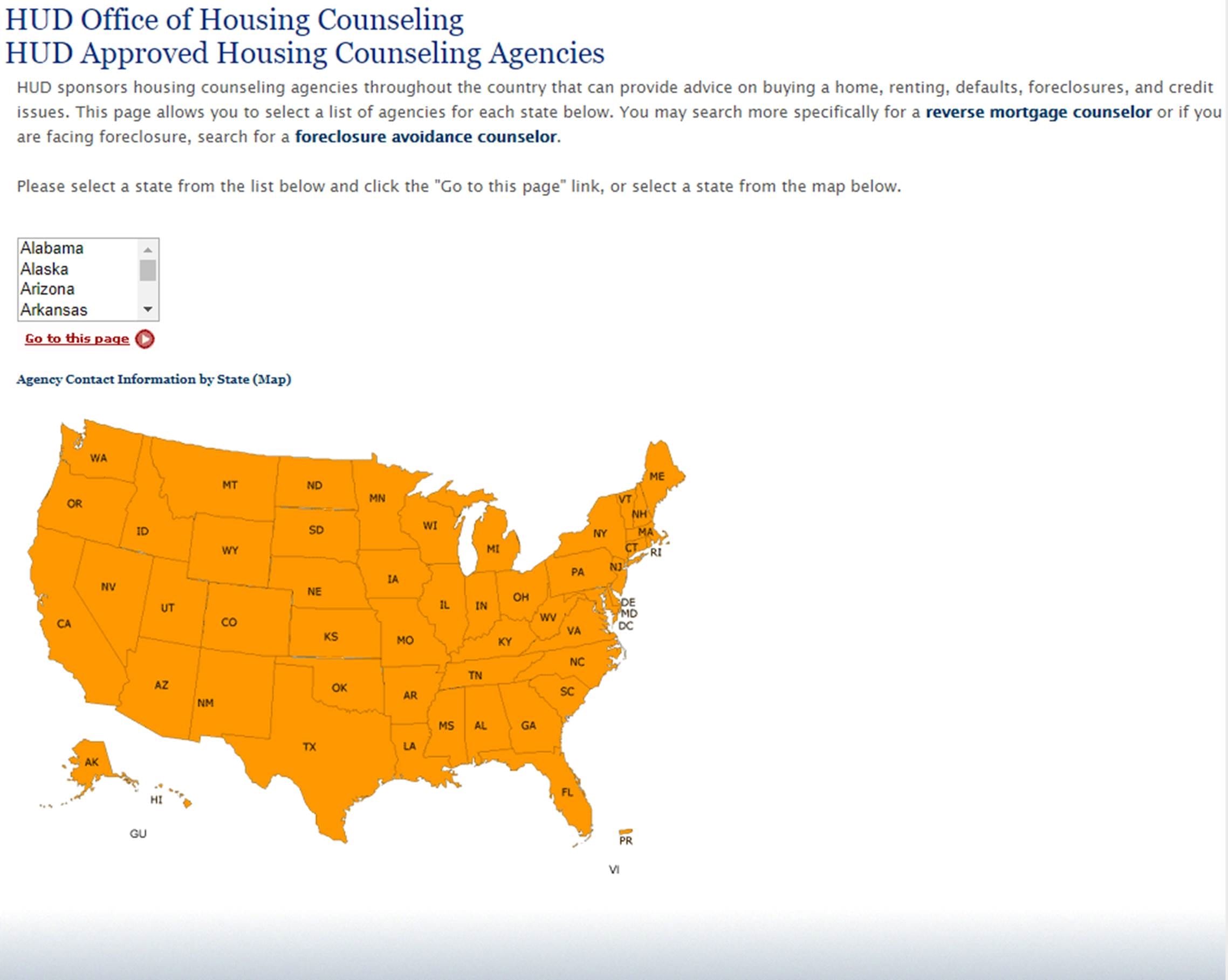 counseling locator step 1