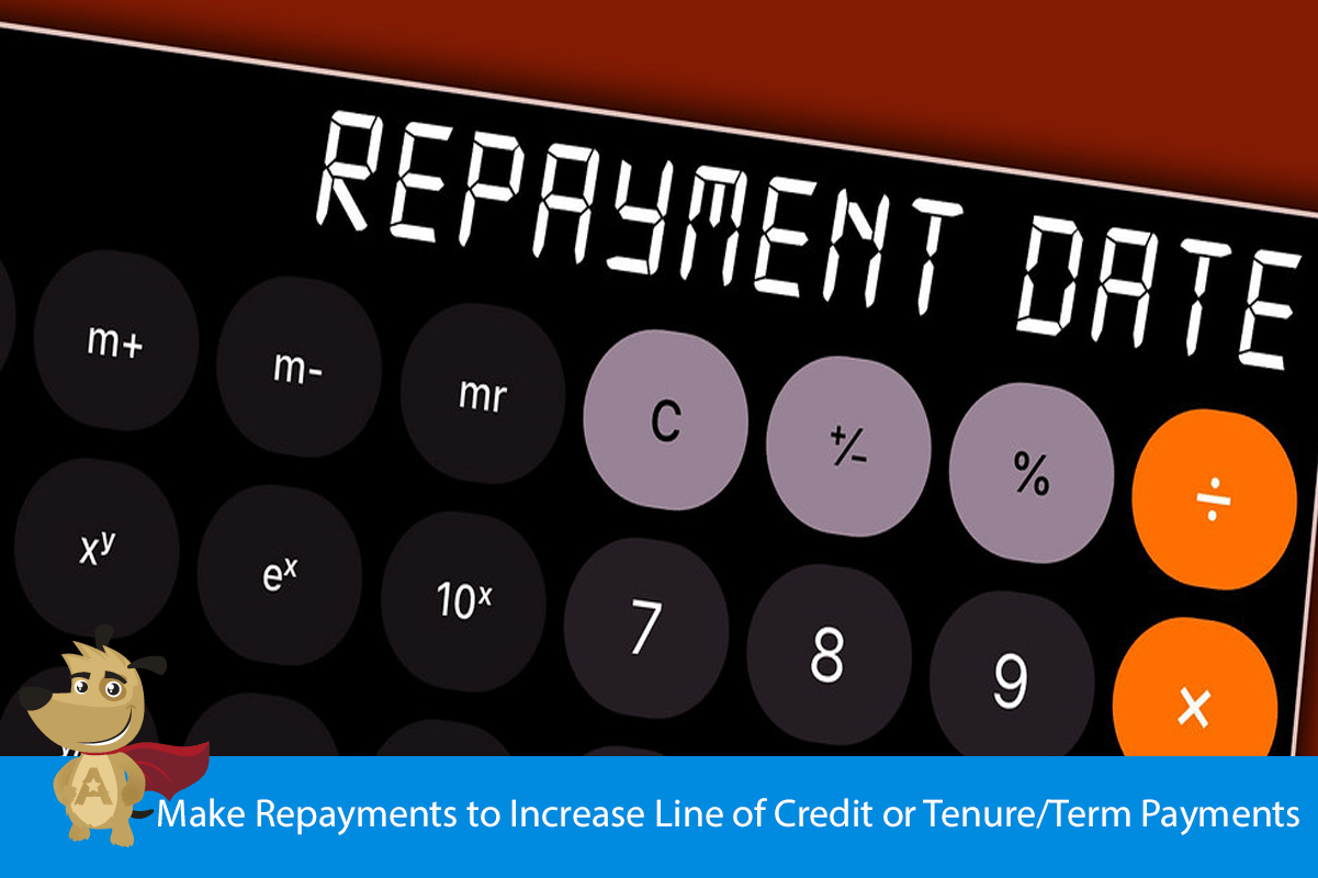 Make Repayments to Increase Line of Credit or Tenure/Term Payments