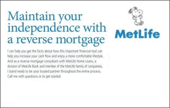 MetLife reverse mortgage advertisement