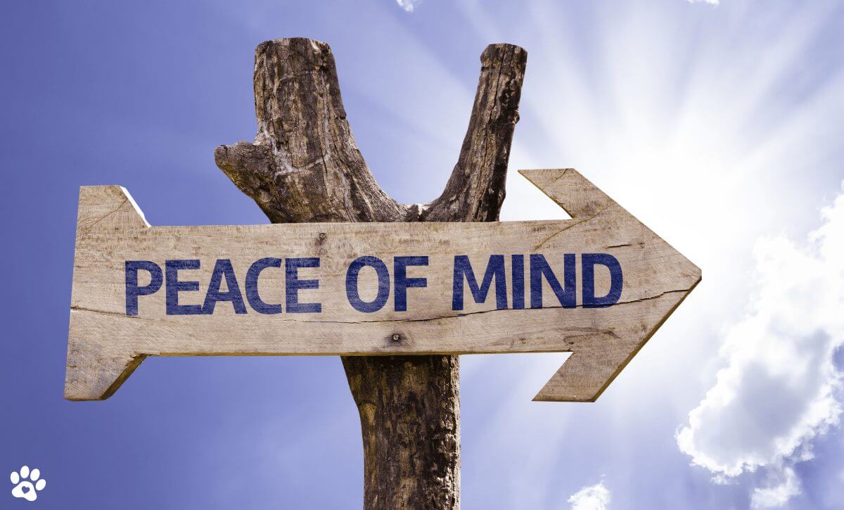 sign that says peace of mind