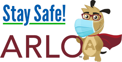 ARLO wearing mask for covid-19