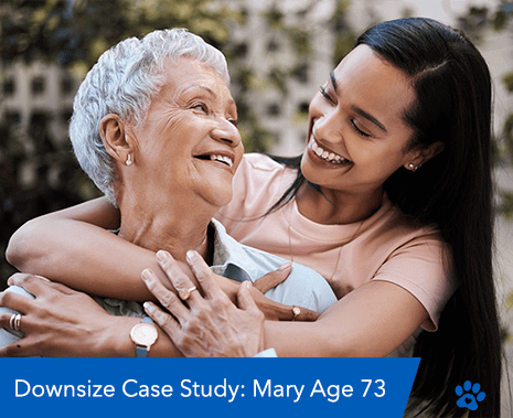 Mother with daughter - downsize case study